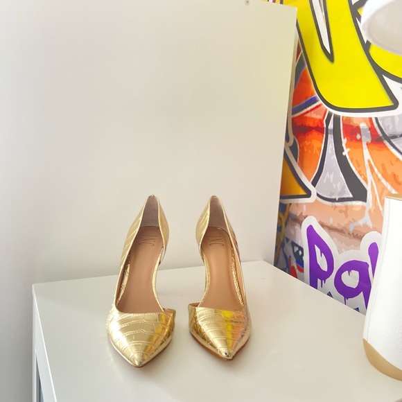 Kenjay D'Orsay Pumps Gold - Picture 2 of 5